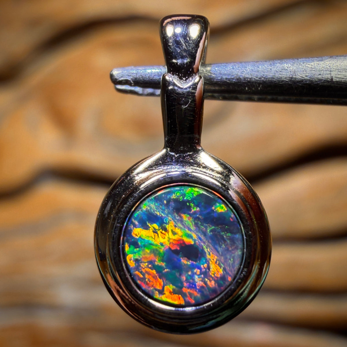 Sterling Silver - Queensland Boulder Opal Doublet Pendant
