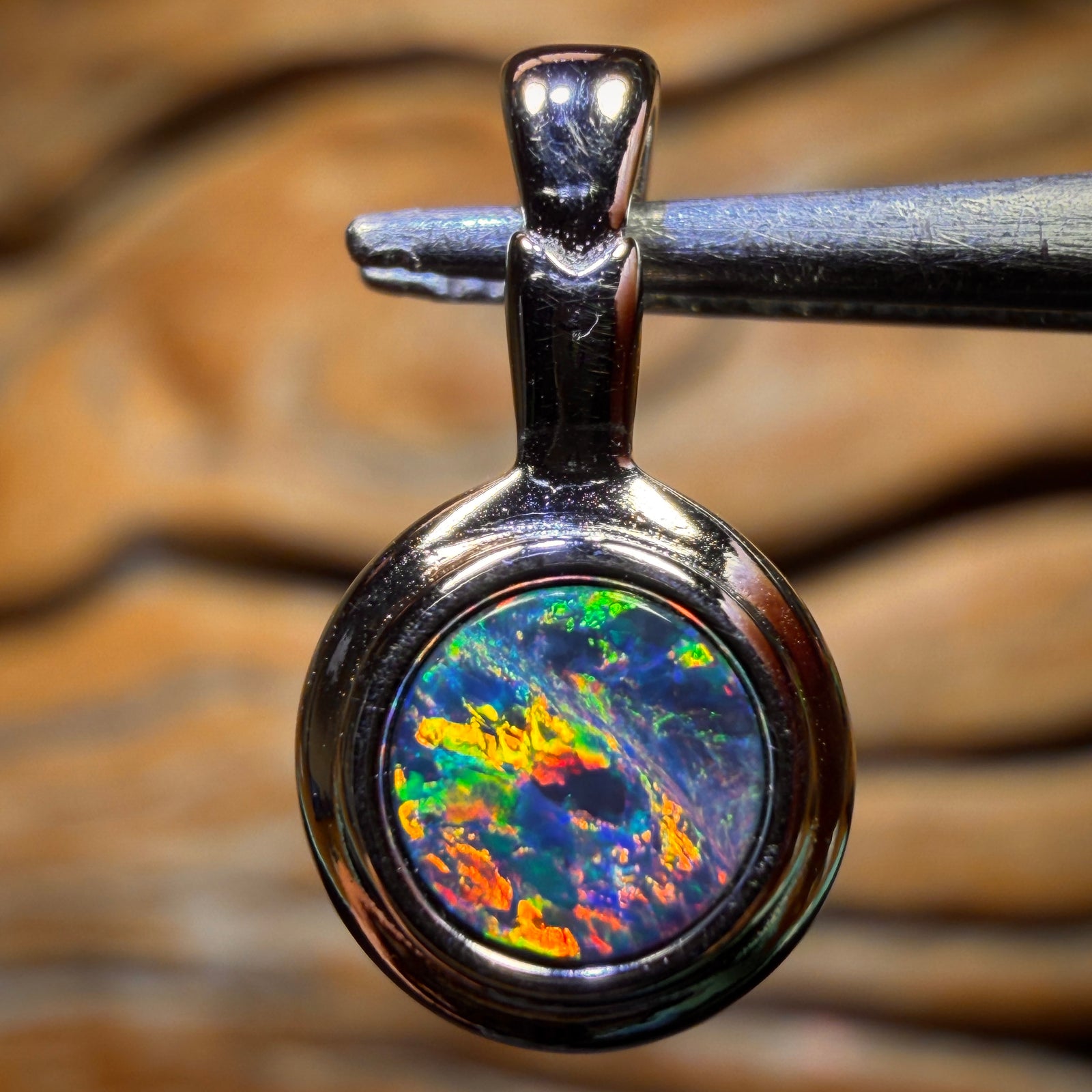 Sterling Silver - Queensland Boulder Opal Doublet Pendant