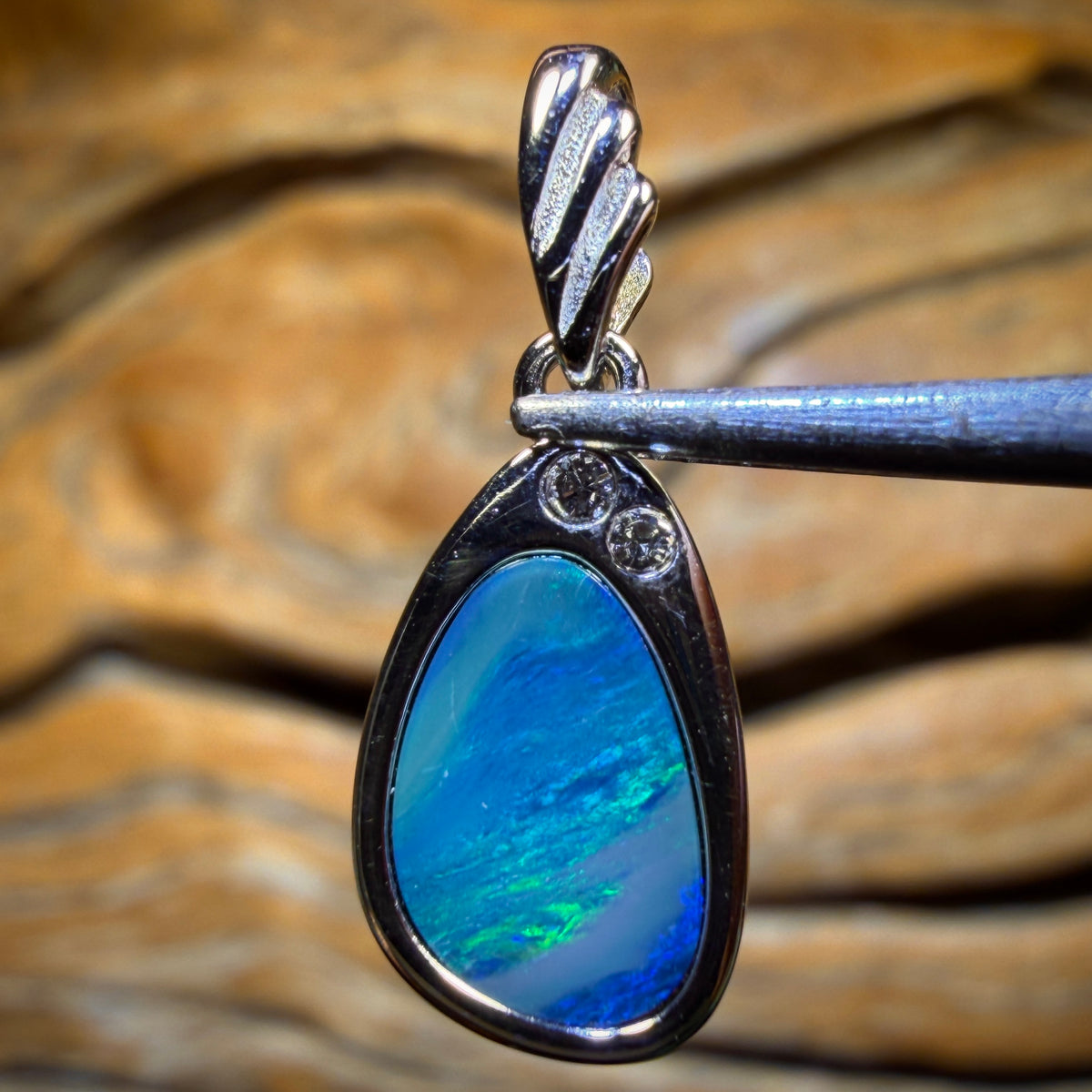 Sterling Silver - Queensland Boulder Opal Doublet Pendant