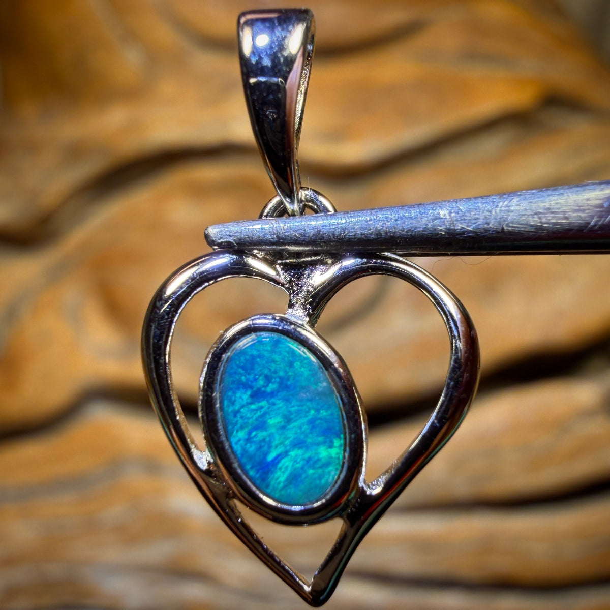 Sterling Silver - Queensland Boulder Opal Doublet Pendant