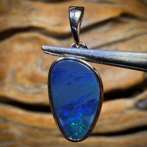 Sterling Silver - Queensland Boulder Opal Doublet Pendant
