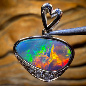 Sterling Silver - Queensland Boulder Opal Doublet Pendant