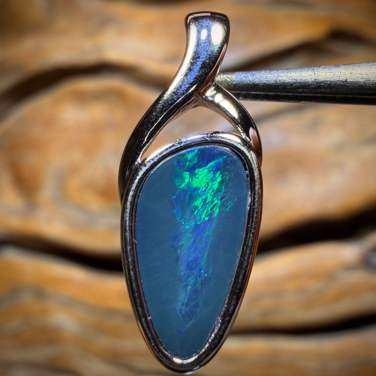 Sterling Silver - Queensland Boulder Opal Doublet Pendant