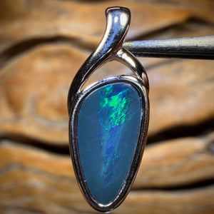 Sterling Silver - Queensland Boulder Opal Doublet Pendant