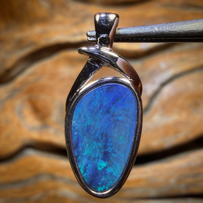 Sterling Silver - Queensland Boulder Opal Doublet Pendant