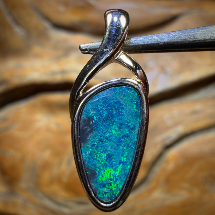 Sterling Silver - Queensland Boulder Opal Doublet Pendant