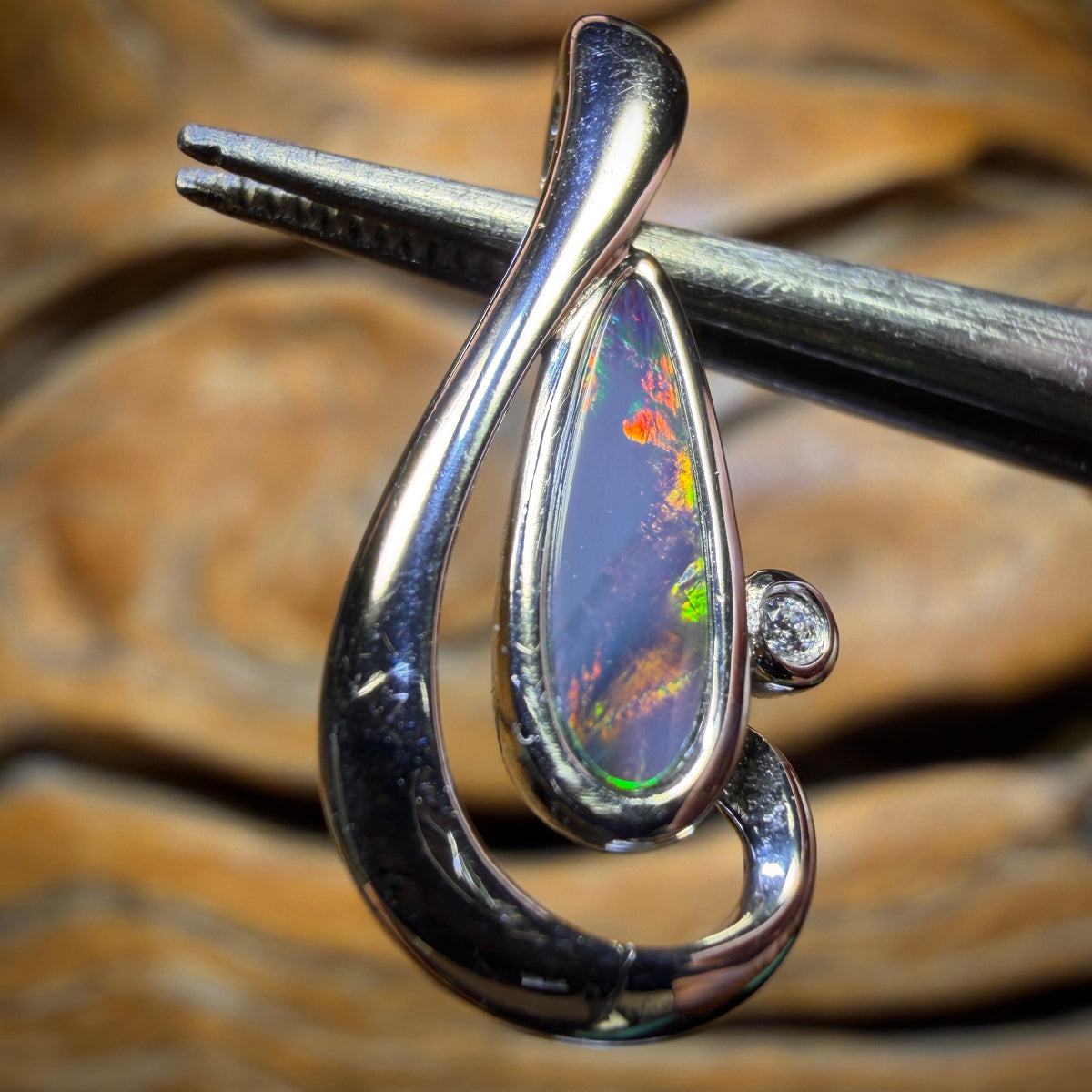 Sterling Silver - Queensland Boulder Opal Doublet Pendant