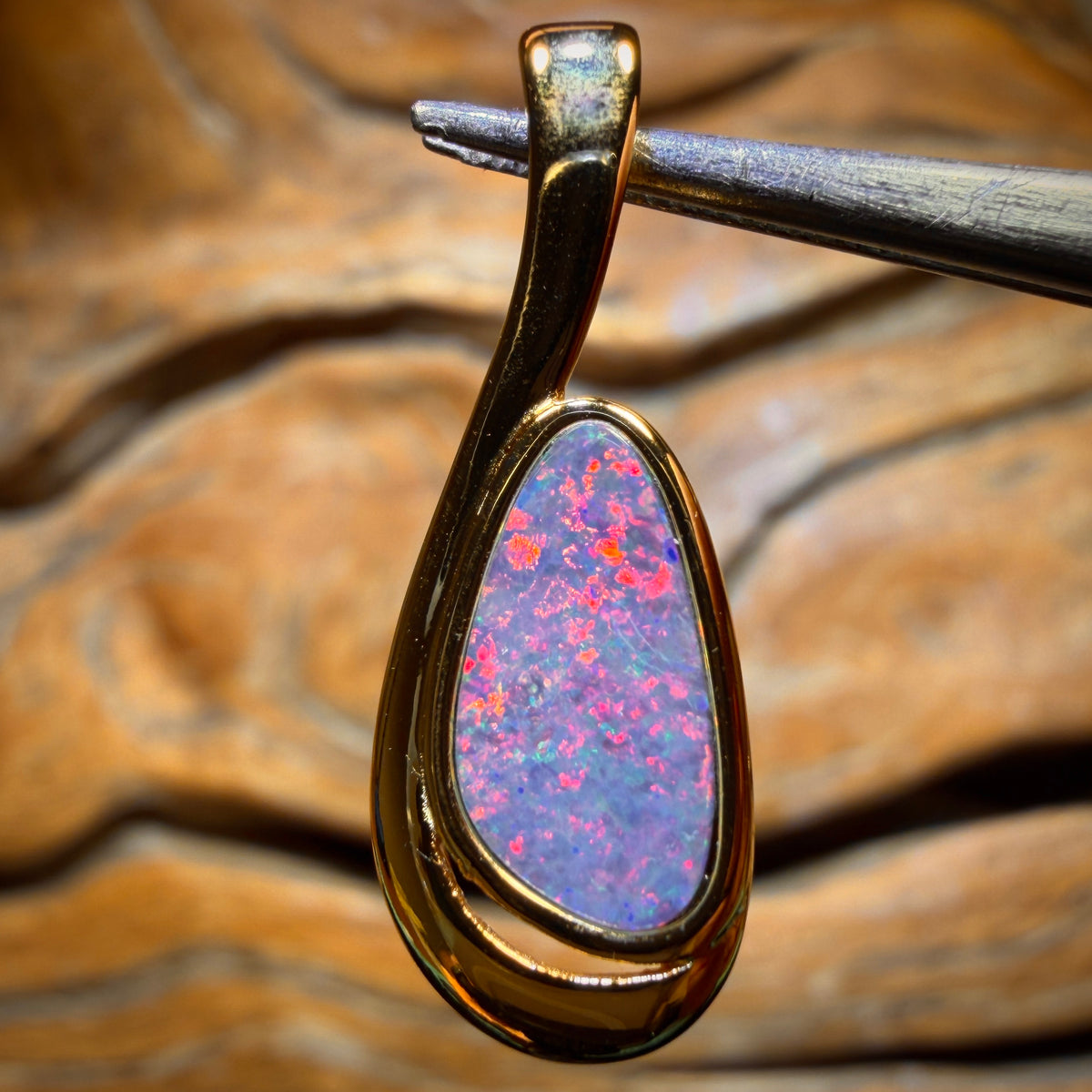 Sterling Silver - Queensland Boulder Opal Doublet Pendant