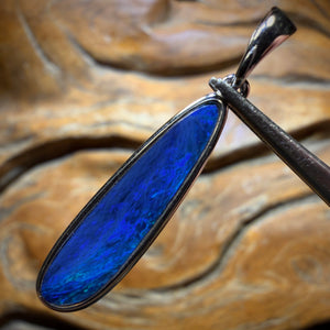 Sterling Silver - Queensland Boulder Opal Doublet Pendant