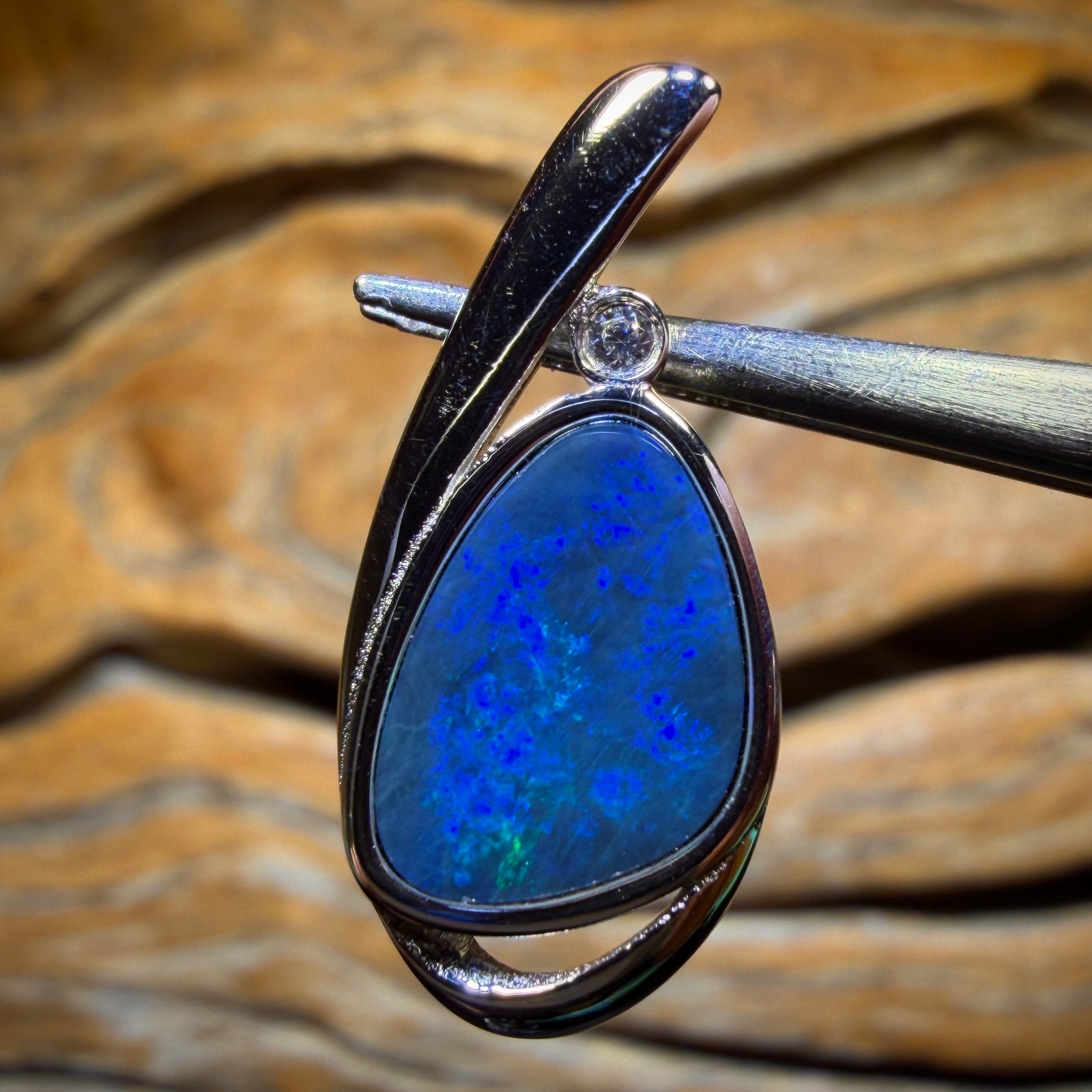 Sterling Silver - Queensland Boulder Opal Doublet Pendant