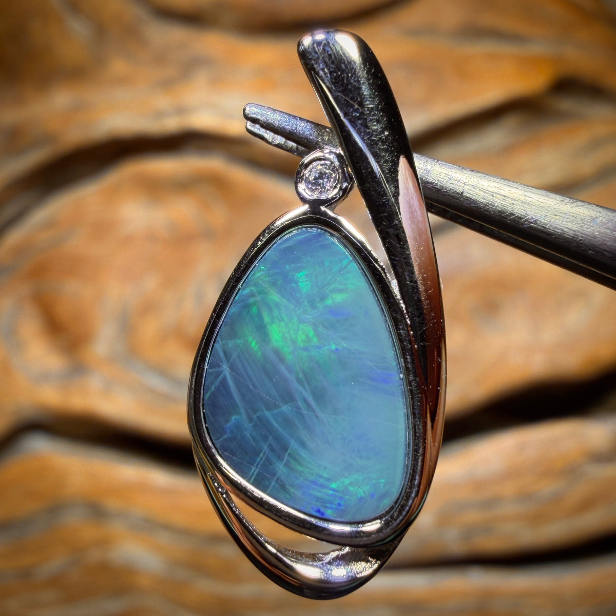 Sterling Silver - Queensland Boulder Opal Doublet Pendant
