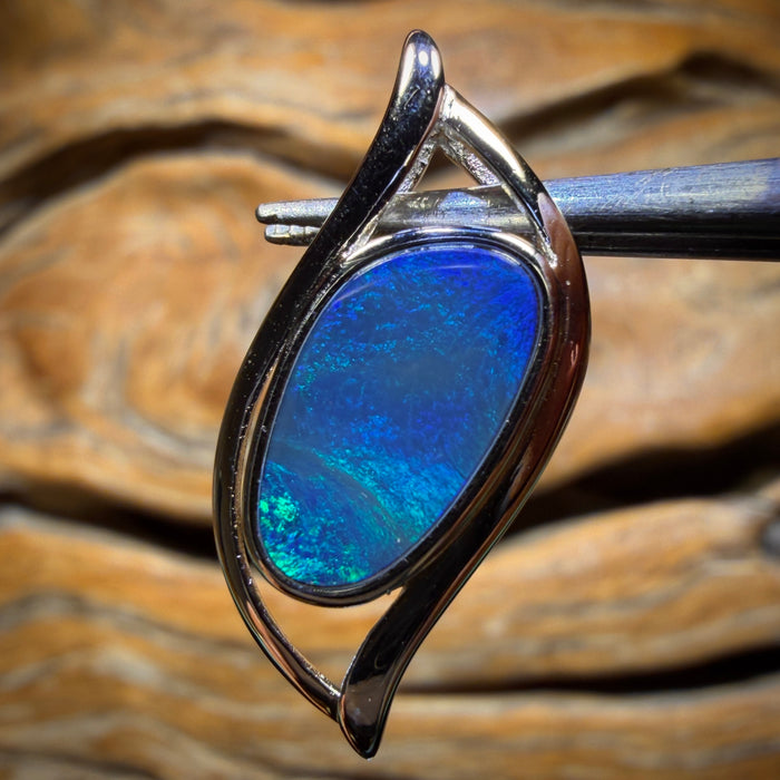Sterling Silver - Queensland Boulder Opal Doublet Pendant