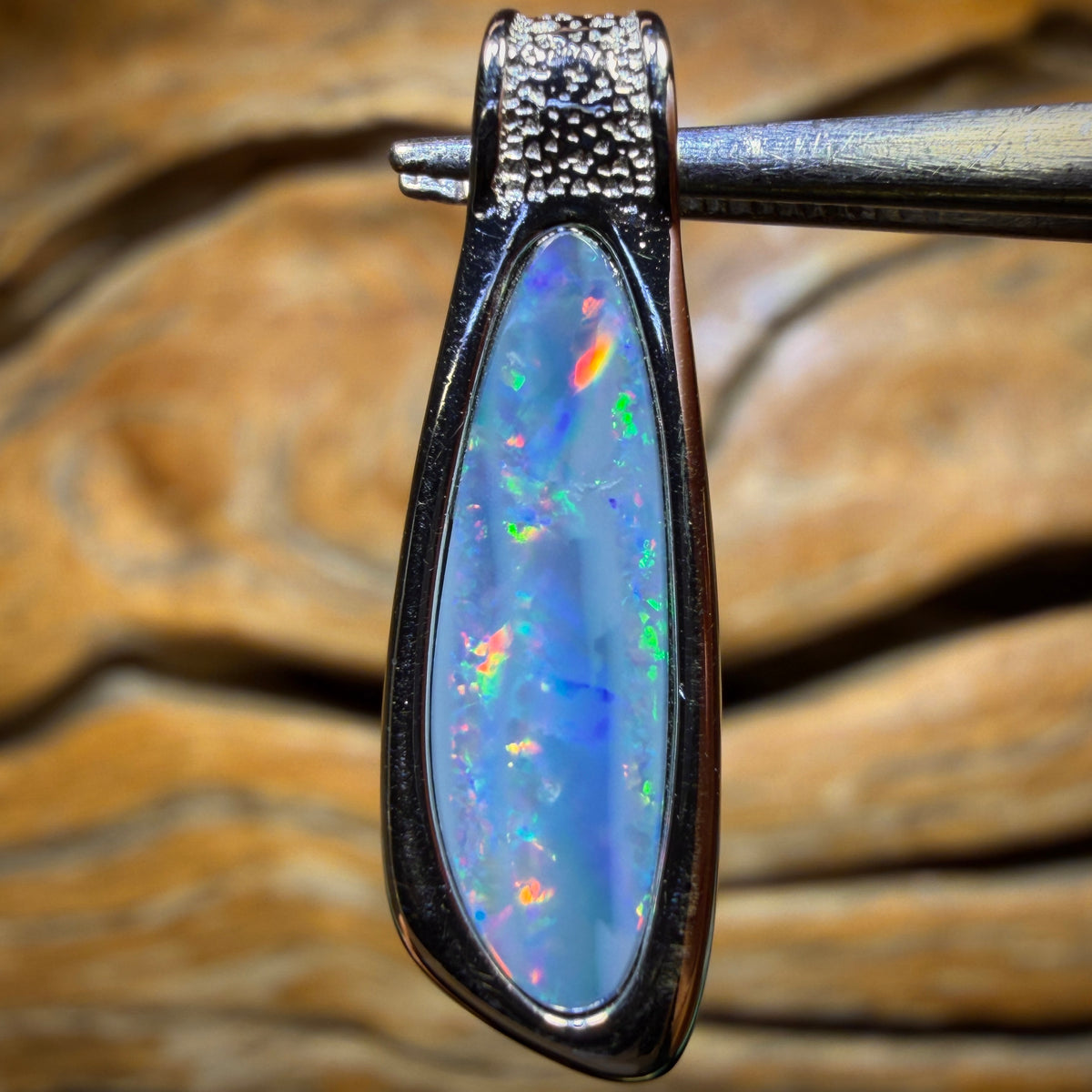 Sterling Silver - Queensland Boulder Opal Doublet Pendant