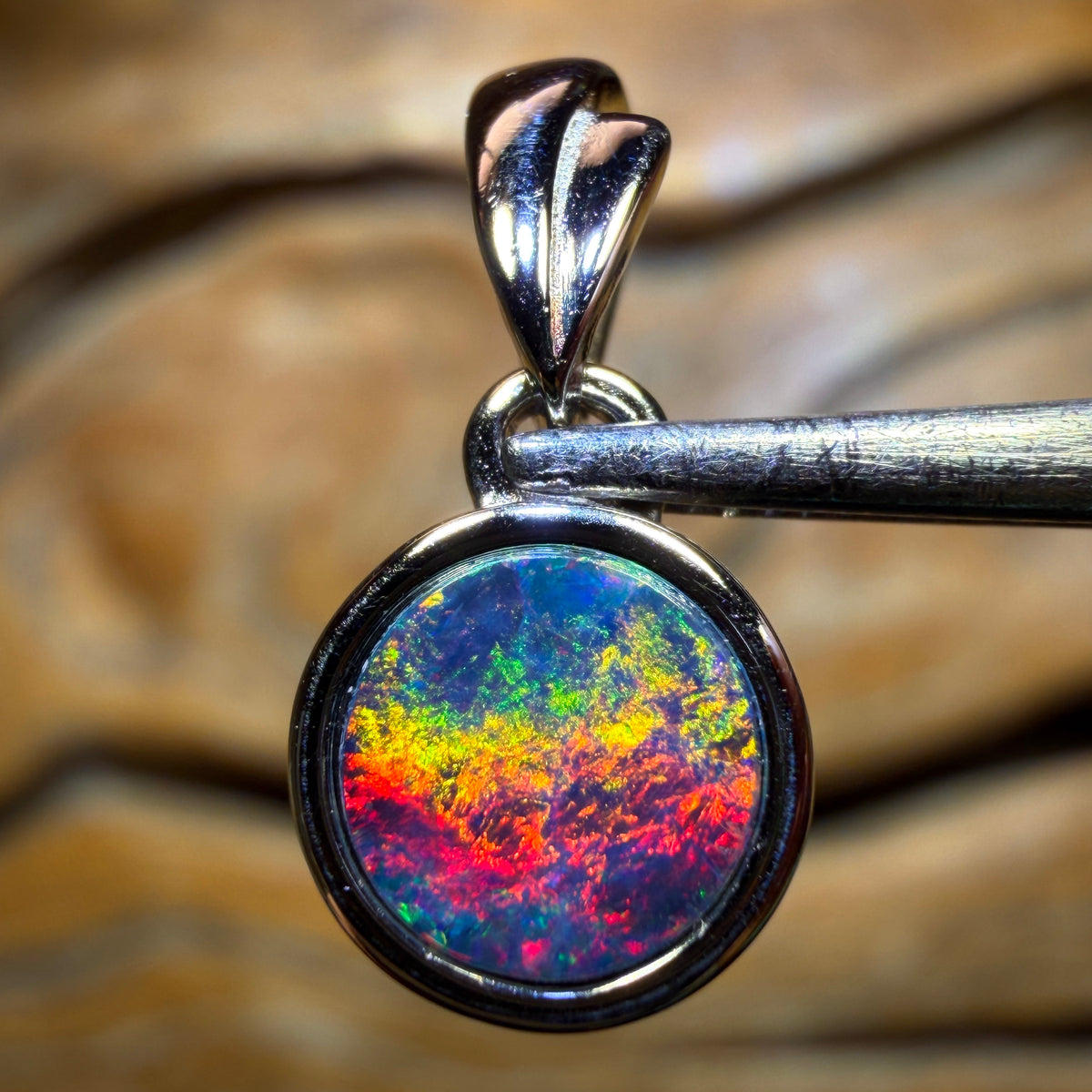 Sterling Silver - Queensland Boulder Opal Doublet Pendant