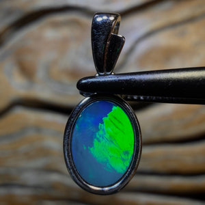 Sterling Silver - Queensland Boulder Opal Doublet Pendant