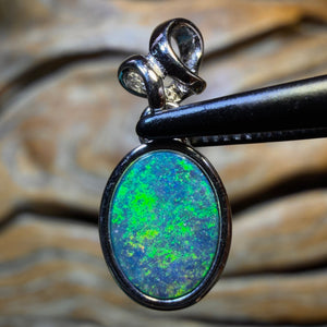 Sterling Silver - Queensland Boulder Opal Doublet Pendant