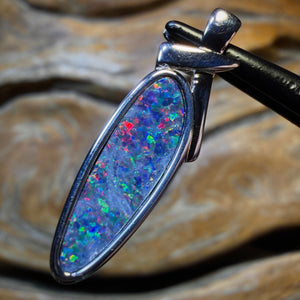 Sterling Silver - Queensland Boulder Opal Doublet Pendant