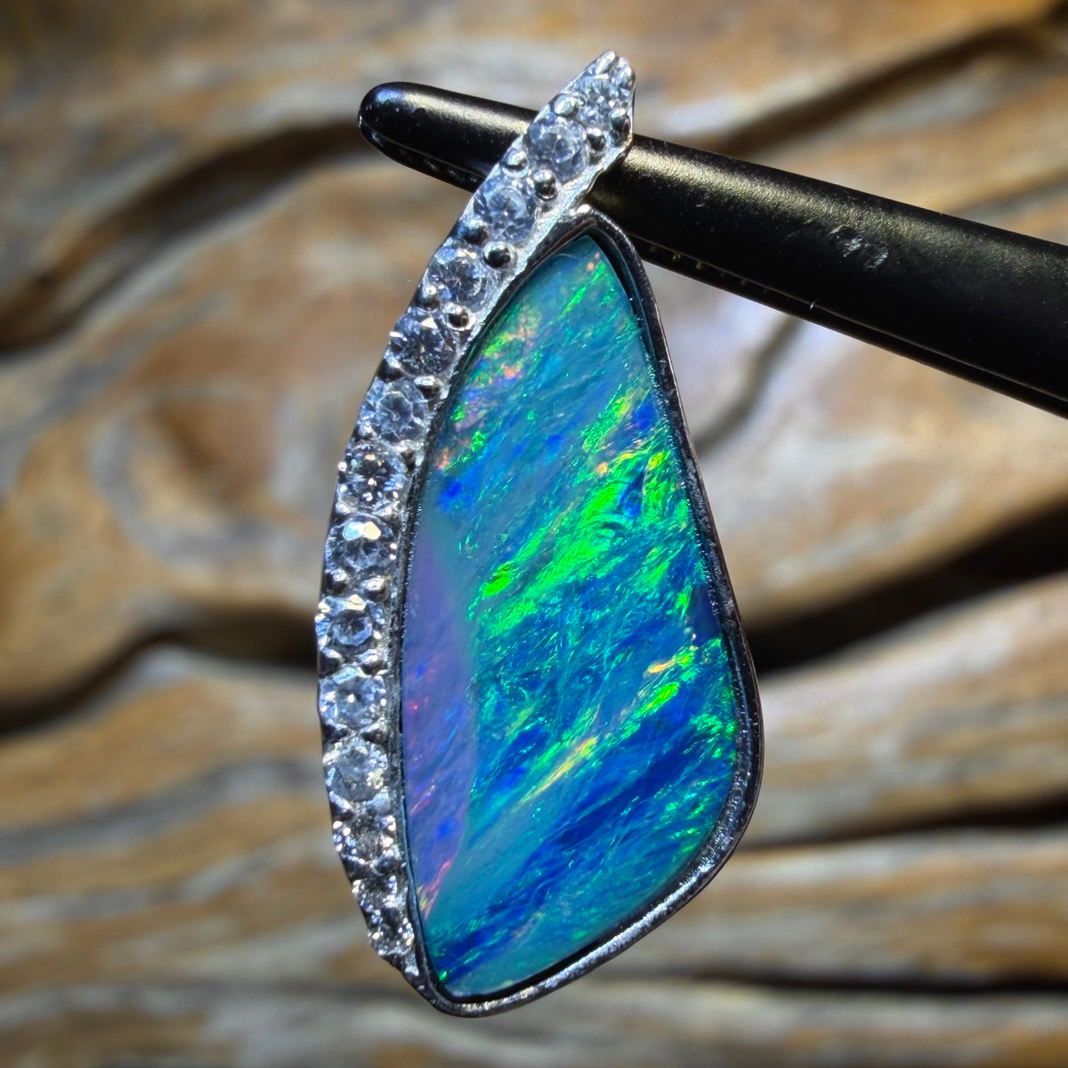 Sterling Silver - Queensland Boulder Opal Doublet Pendant
