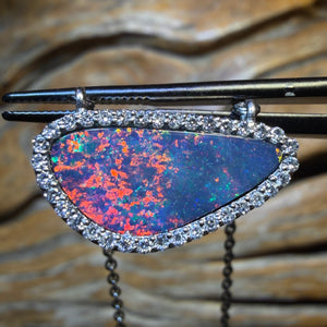 Sterling Silver - Queensland Boulder Opal Doublet Pendant