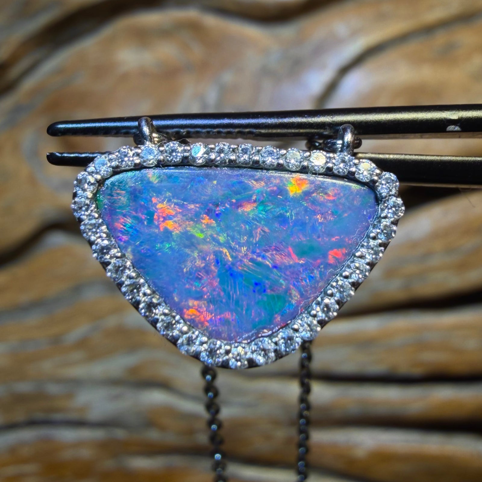 Sterling Silver - Queensland Boulder Opal Doublet Pendant
