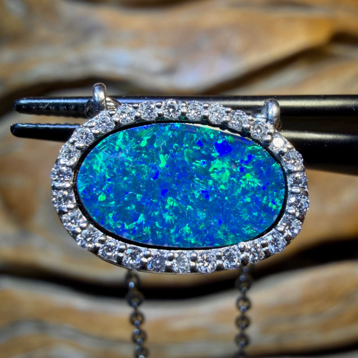Sterling Silver - Queensland Boulder Opal Doublet Pendant