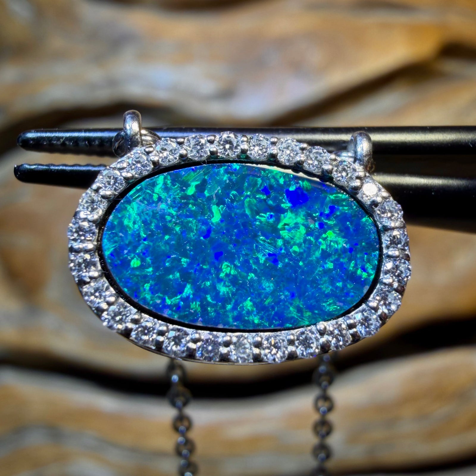 Sterling Silver - Queensland Boulder Opal Doublet Pendant