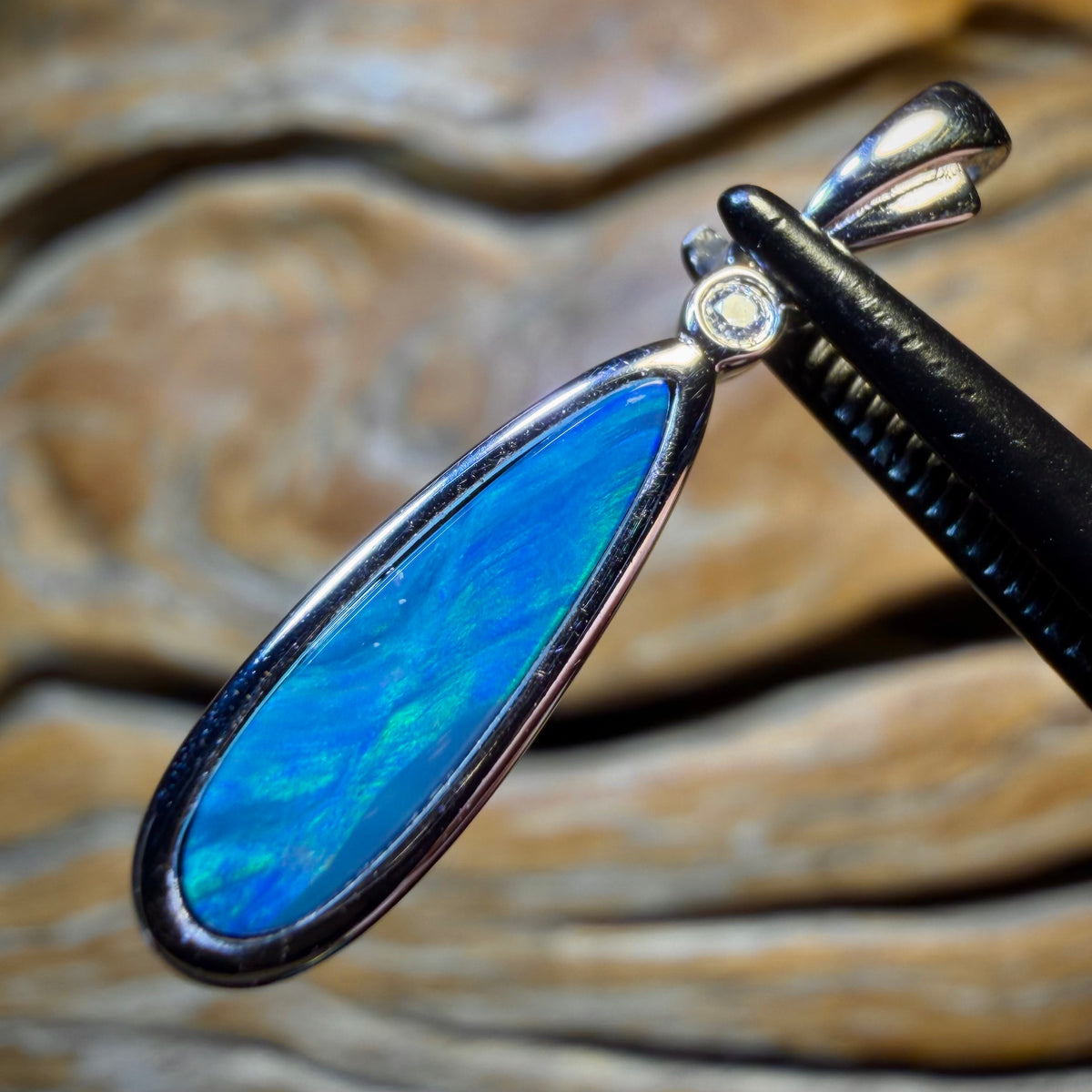 Sterling Silver - Queensland Boulder Opal Doublet Pendant