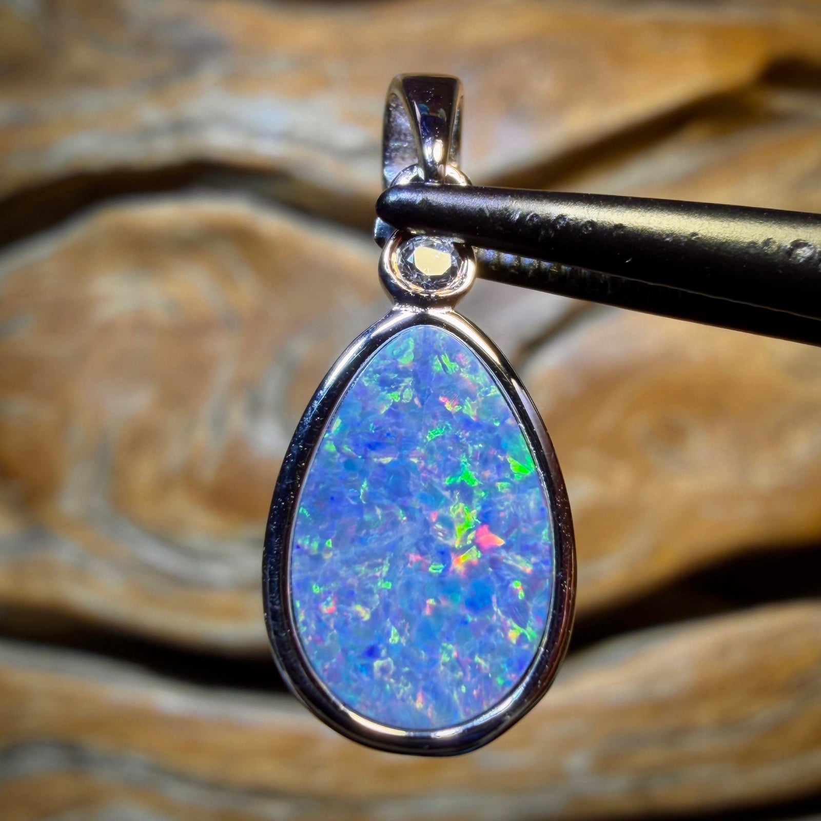 Sterling Silver - Queensland Boulder Opal Doublet Pendant