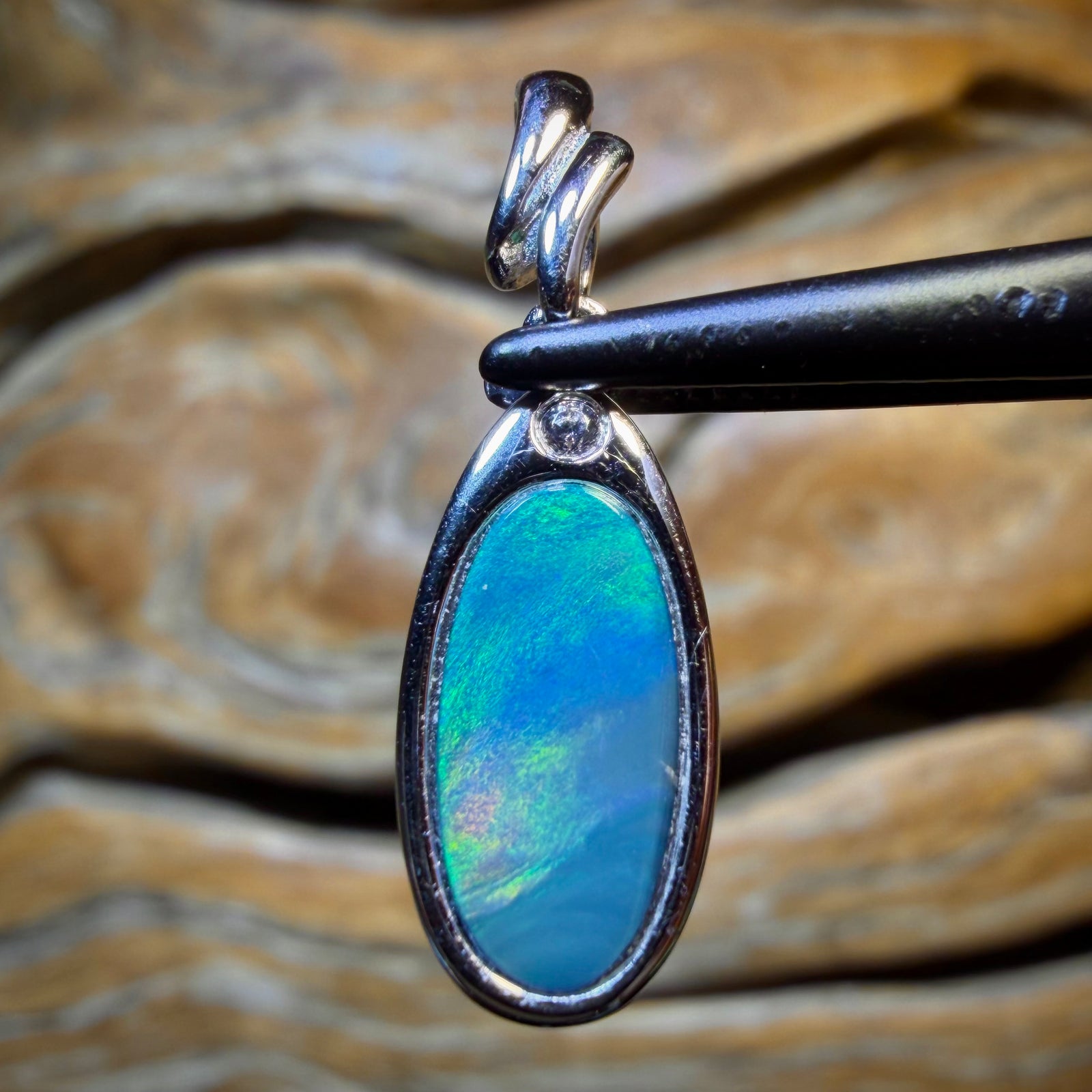 Sterling Silver - Queensland Boulder Opal Doublet Pendant