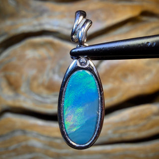 Sterling Silver - Queensland Boulder Opal Doublet Pendant