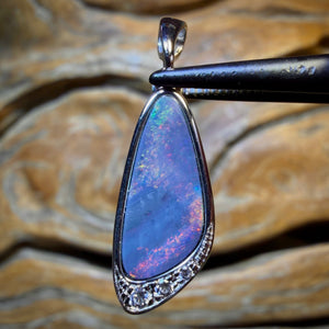 Sterling Silver - Queensland Boulder Opal Doublet Pendant