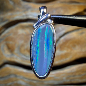 Sterling Silver - Queensland Boulder Opal Doublet Pendant
