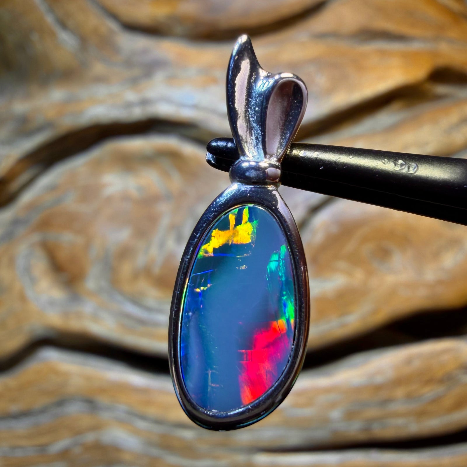 Sterling Silver - Queensland Boulder Opal Doublet Pendant