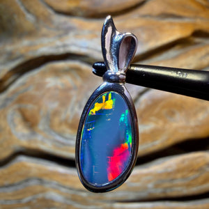 Sterling Silver - Queensland Boulder Opal Doublet Pendant
