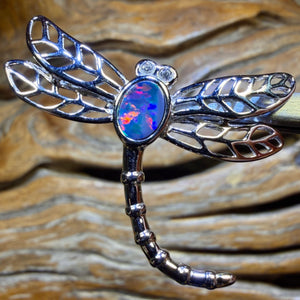 Sterling Silver - Queensland Boulder Opal Doublet Pendant