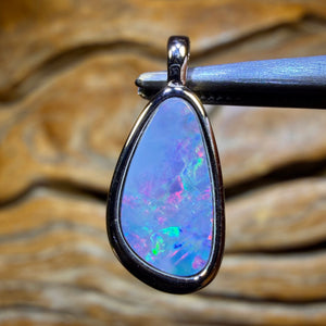 Sterling Silver - Queensland Boulder Opal Doublet Pendant
