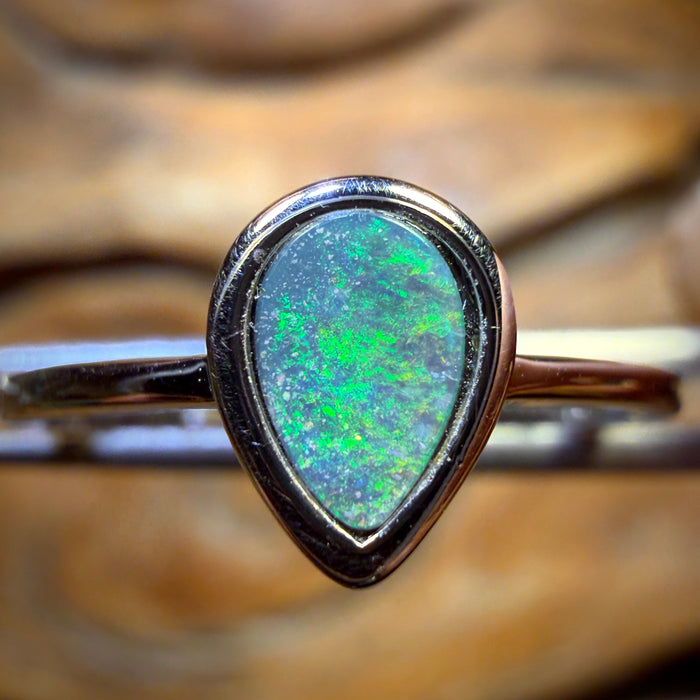 Sterling Silver - Queensland Boulder Opal Doublet Ring