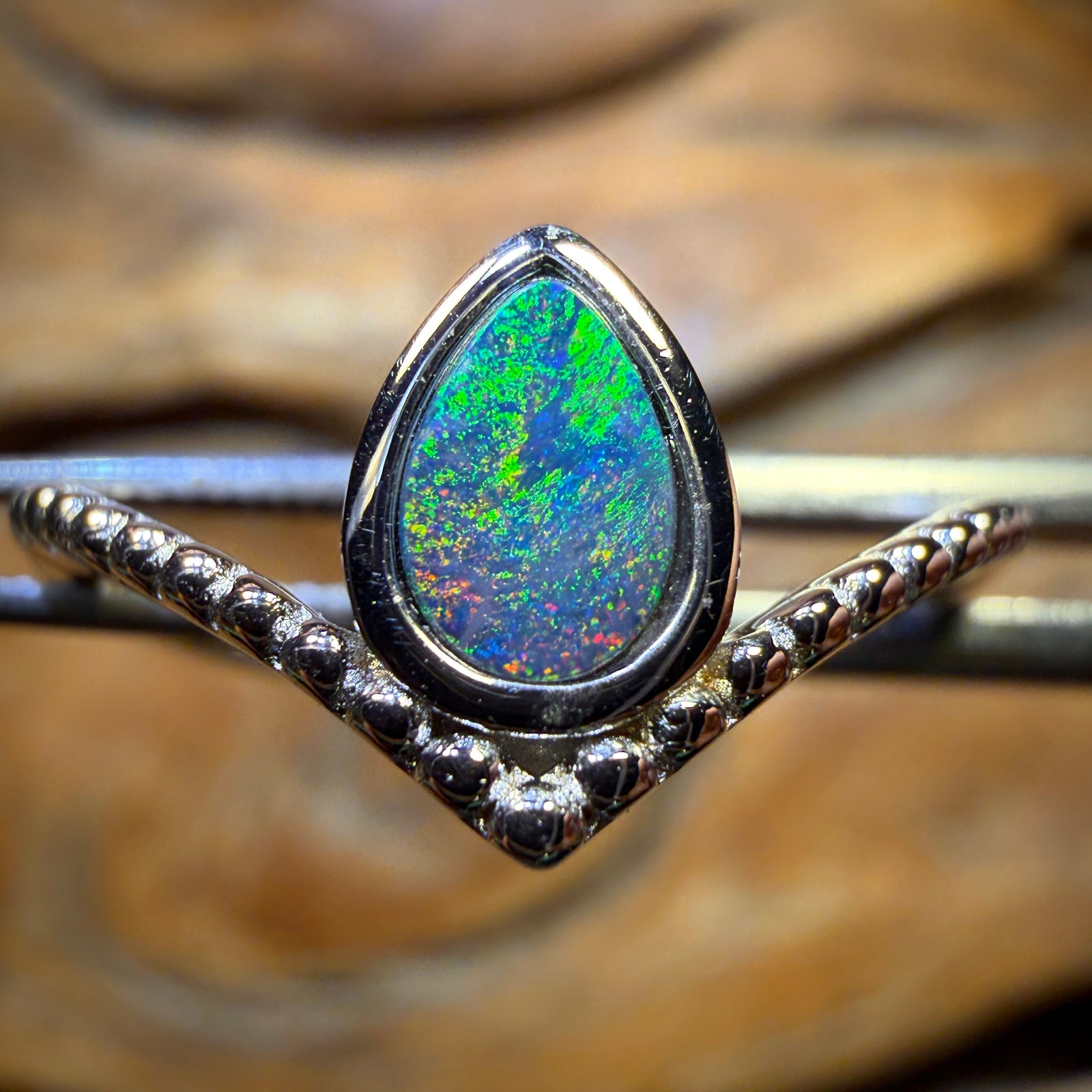 Sterling Silver - Queensland Boulder Opal Doublet Ring