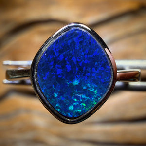 Sterling Silver - Queensland Boulder Opal Doublet Ring