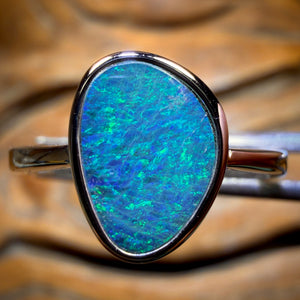 Sterling Silver - Queensland Boulder Opal Doublet Ring