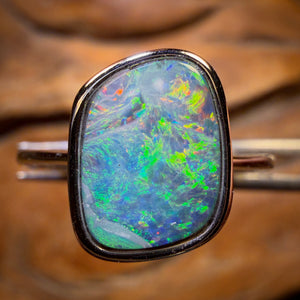 Sterling Silver - Queensland Boulder Opal Doublet Ring