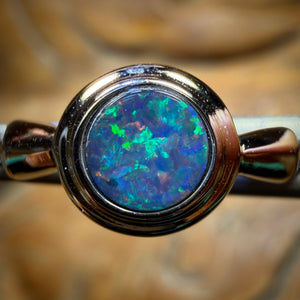 Sterling Silver - Queensland Boulder Opal Doublet Ring