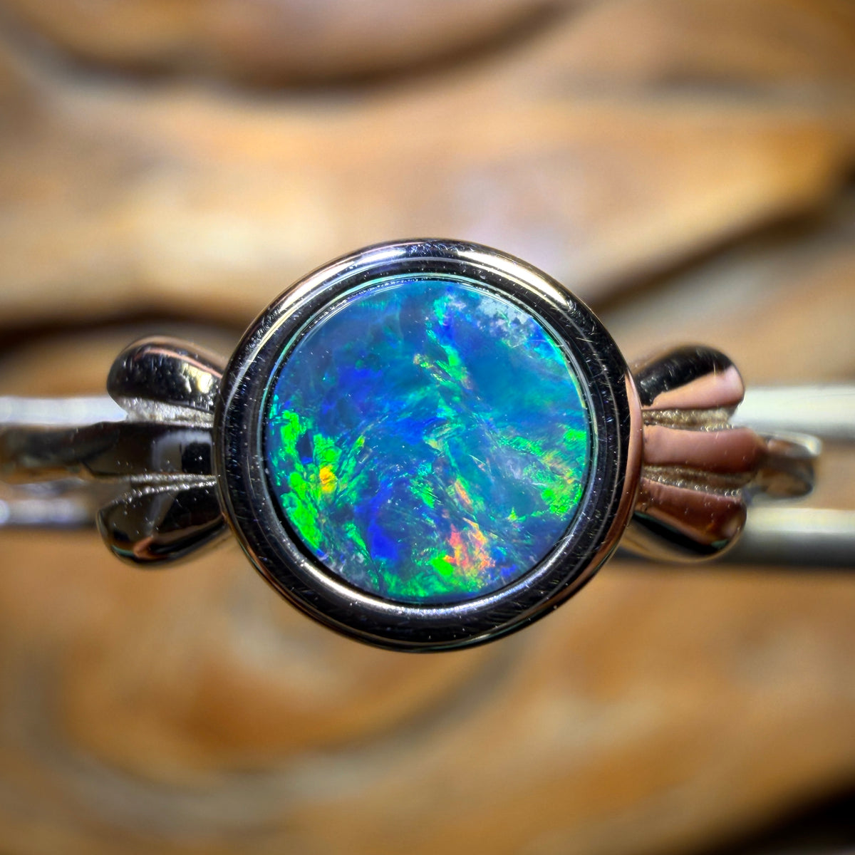 Sterling Silver - Queensland Boulder Opal Doublet Ring