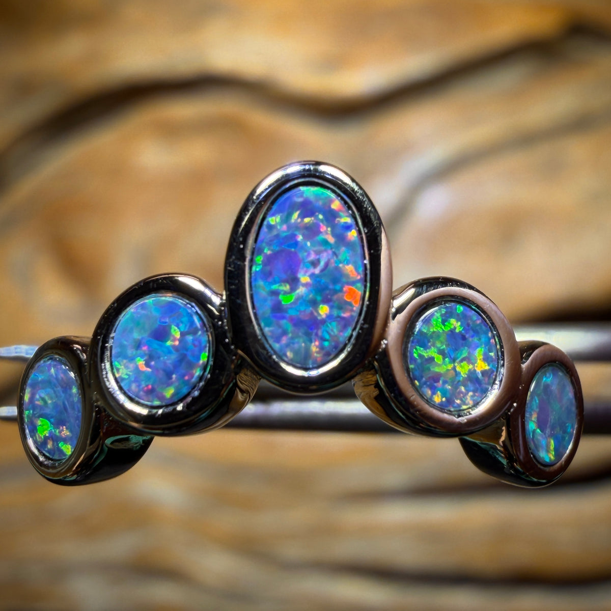 Sterling Silver - Queensland Boulder Opal Doublet Ring