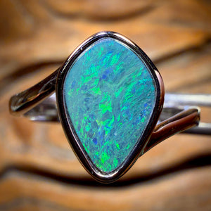 Sterling Silver - Queensland Boulder Opal Doublet Ring