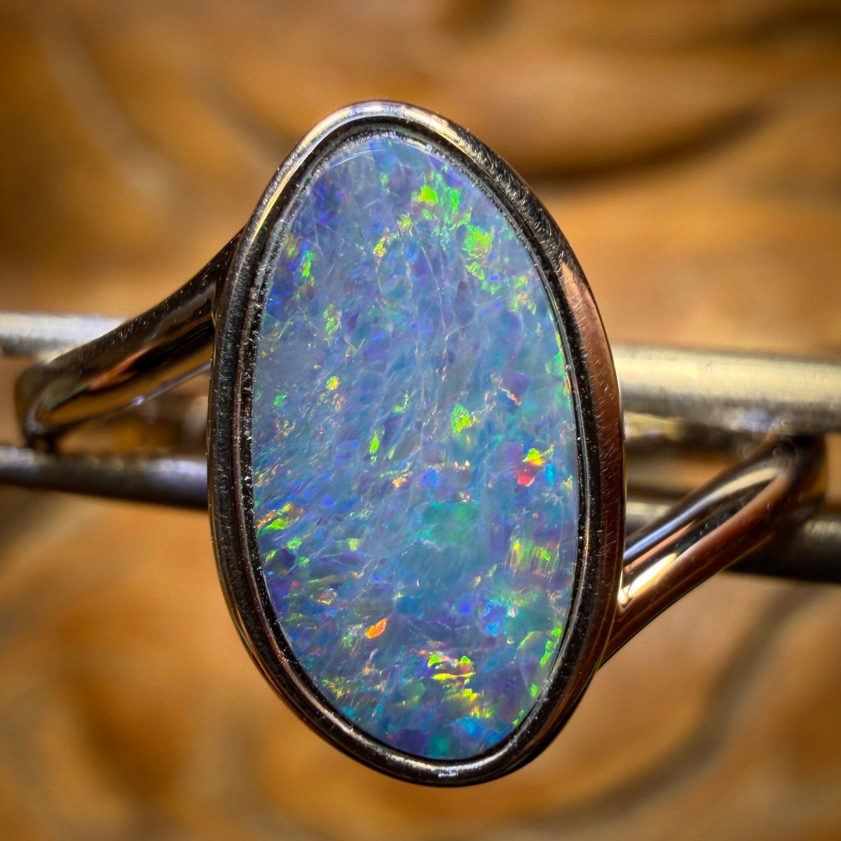 Sterling Silver - Queensland Boulder Opal Doublet Ring