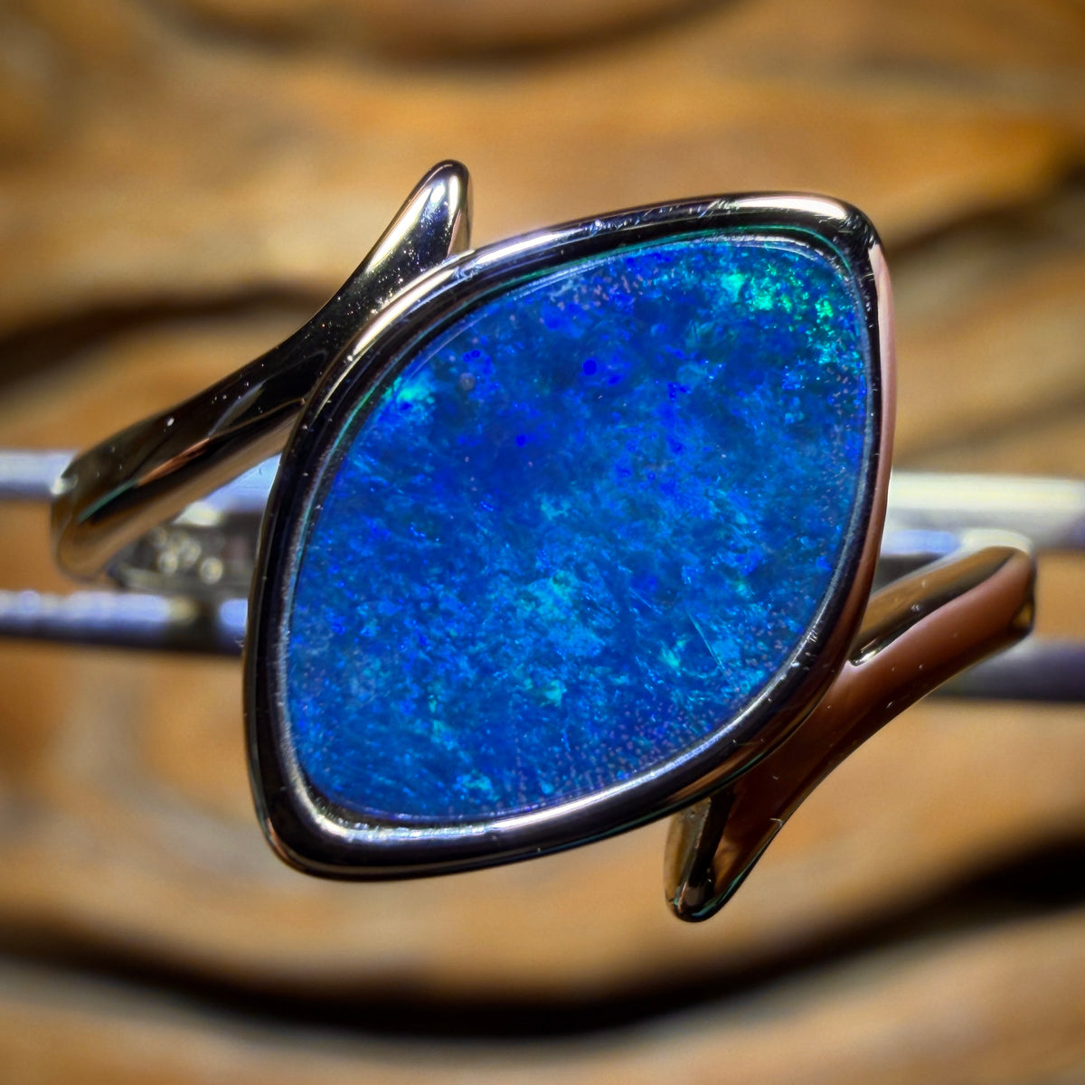 Sterling Silver - Queensland Boulder Opal Doublet Ring