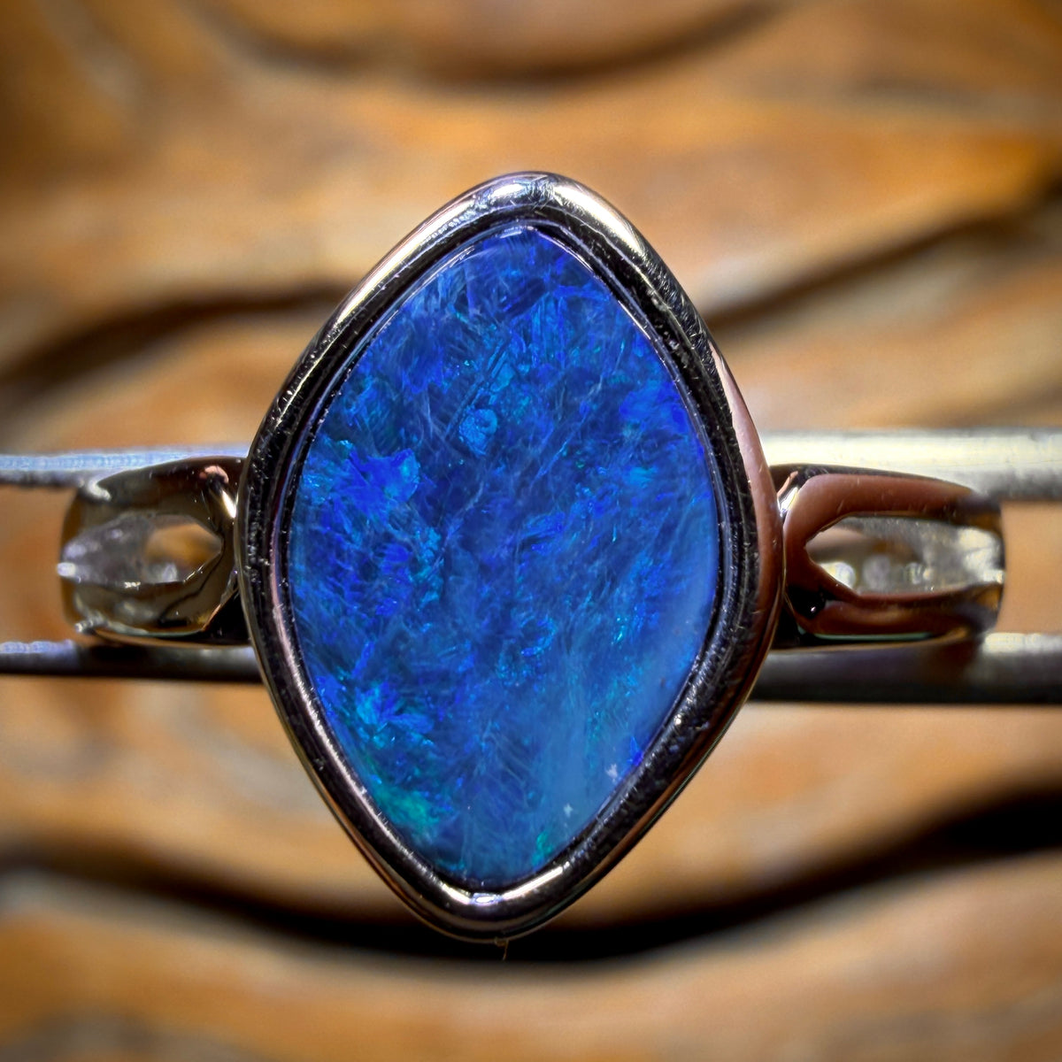 Sterling Silver - Queensland Boulder Opal Doublet Ring