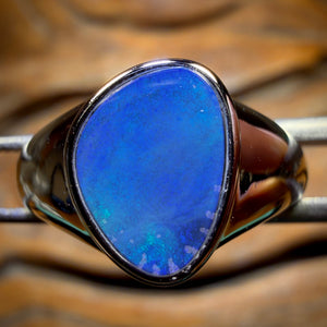 Sterling Silver - Queensland Boulder Opal Doublet Ring