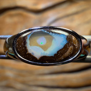 Sterling Silver - Queensland Boulder Opal Doublet Ring